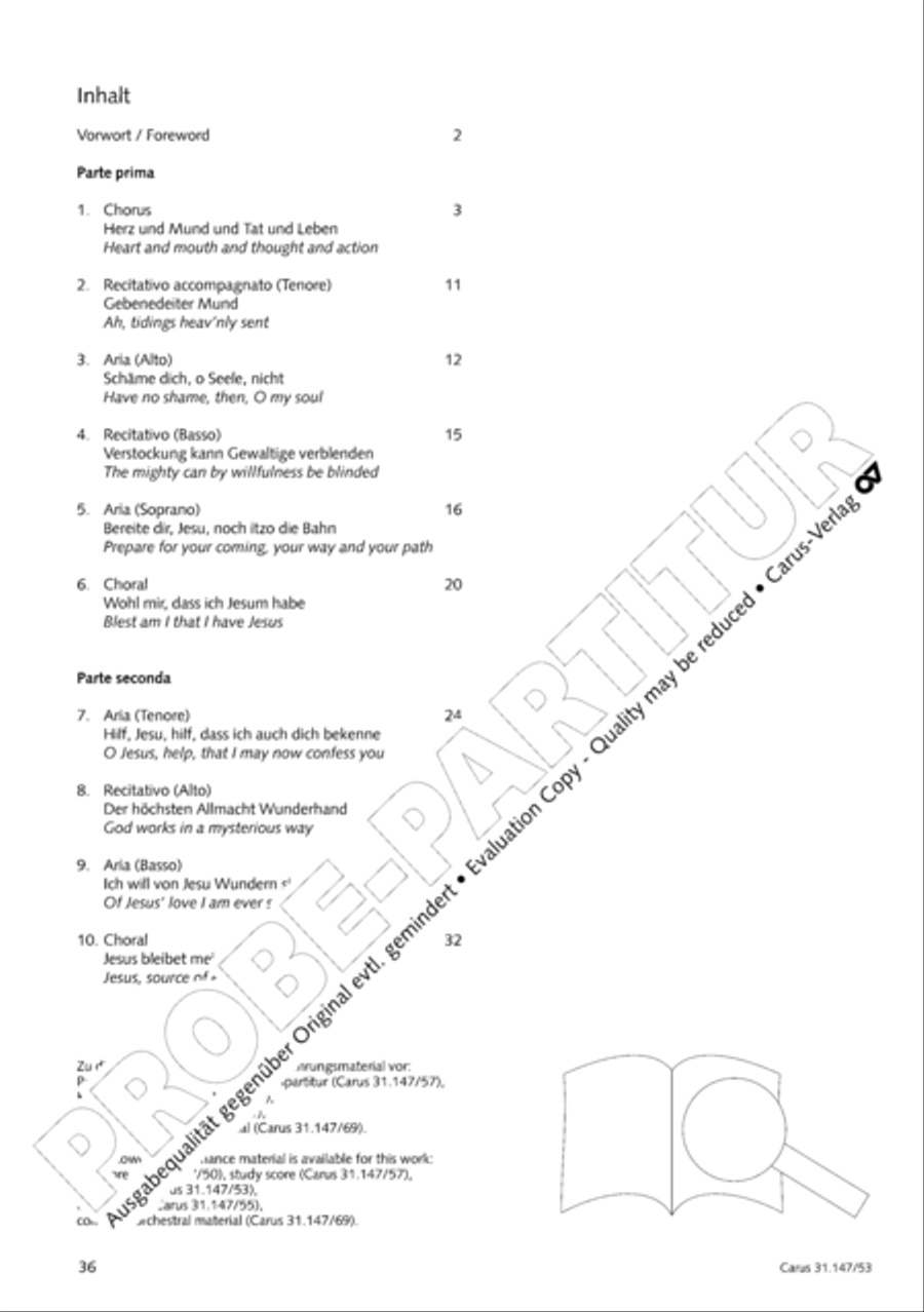 Heart and mouth and thought and action (Herz und Mund und Tat und Leben) (Herz und Mund und Tat und Leben) 4-Part scores gallery preview page 37