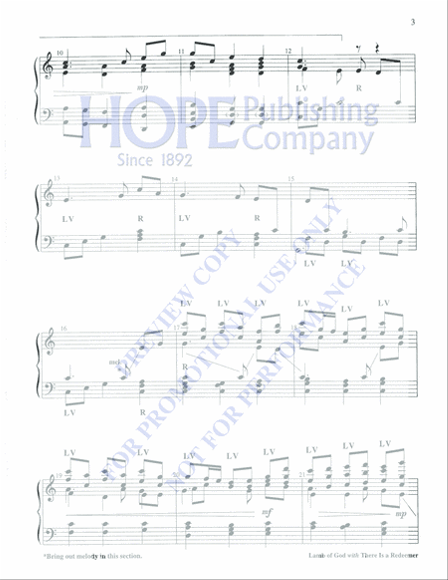 Lamb of God with There Is a Redeemer 5-Octaves scores gallery preview page 3