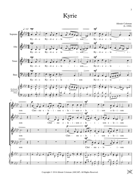 Missa Brevis in F Minor Choir - Digital Sheet Music