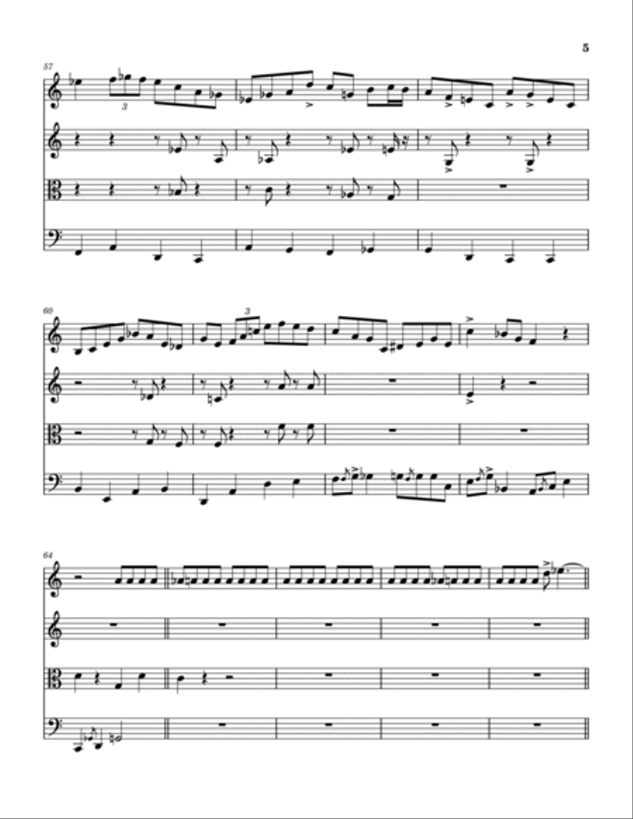 C-Jam Blues String Quartet scores gallery preview page 6