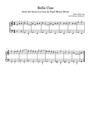 Bella Ciao - La Casa de Papel - piano easy sheet music