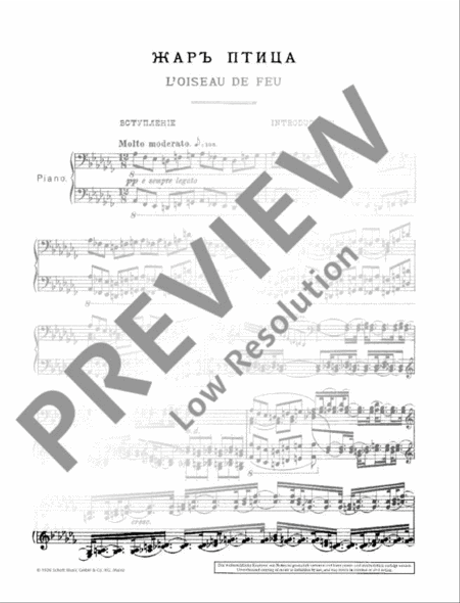 L'oiseau de feu - The Firebird Piano scores gallery preview page 6