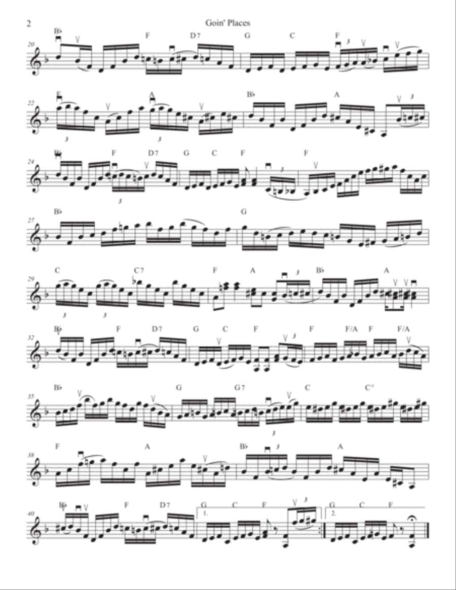 Goin' Places Violin scores gallery preview page 2