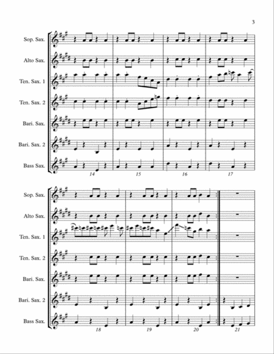 Yakety Sax Woodwind Ensemble scores gallery preview page 4
