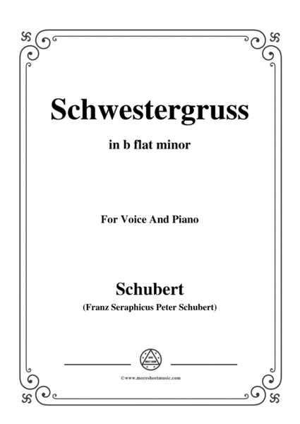 Schubert-Schwestergruss,in b flat minor,for Voice&Piano image number null