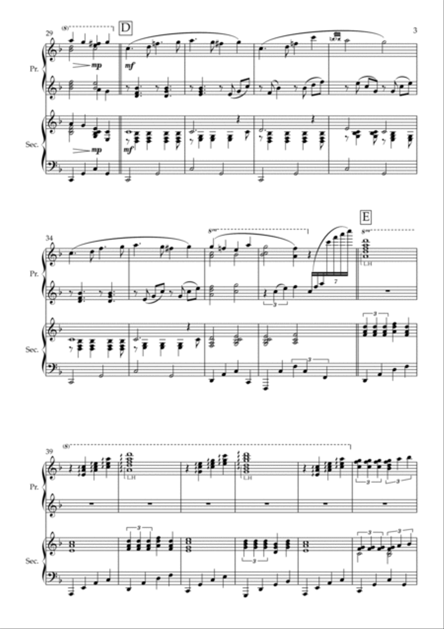 Whistle Down The Wind Main Title 1 Piano, 4-Hands scores gallery preview page 3