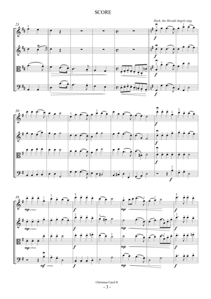 Christmas Carol Medley II (For String Quartet) image number null