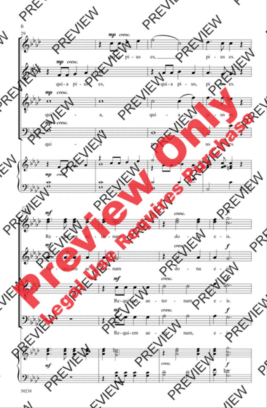 Lux Aeterna 4-Part scores gallery preview page 6