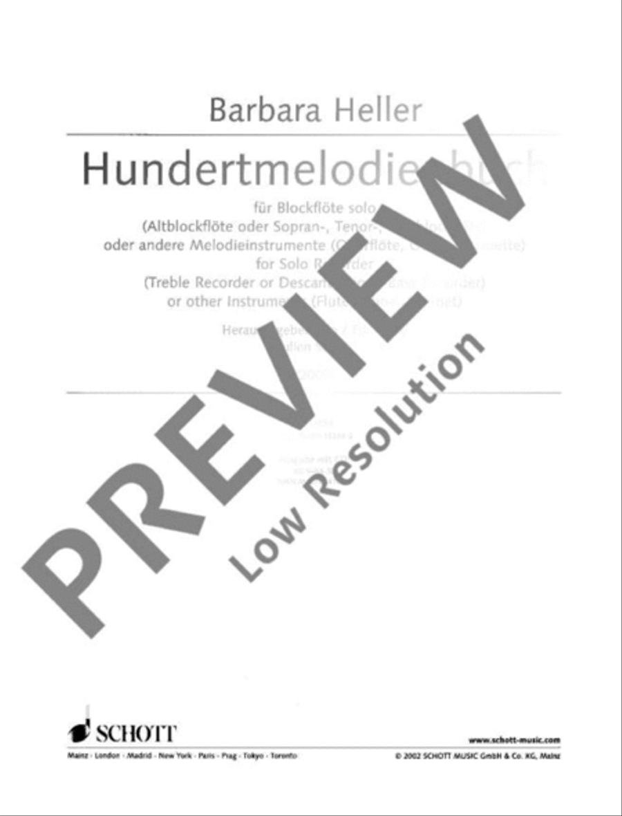 Hundertmelodienbuch Clarinet scores gallery preview page 2