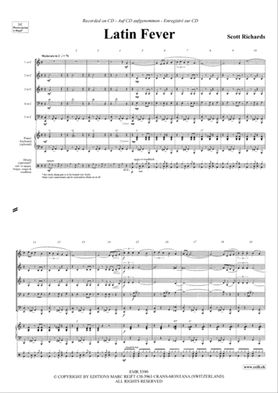 Latin Fever Latin Fever Woodwind Quintet scores gallery preview page 3