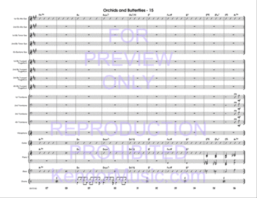 Orchids And Butterflies (Full Score) Jazz Ensemble scores gallery preview page 16