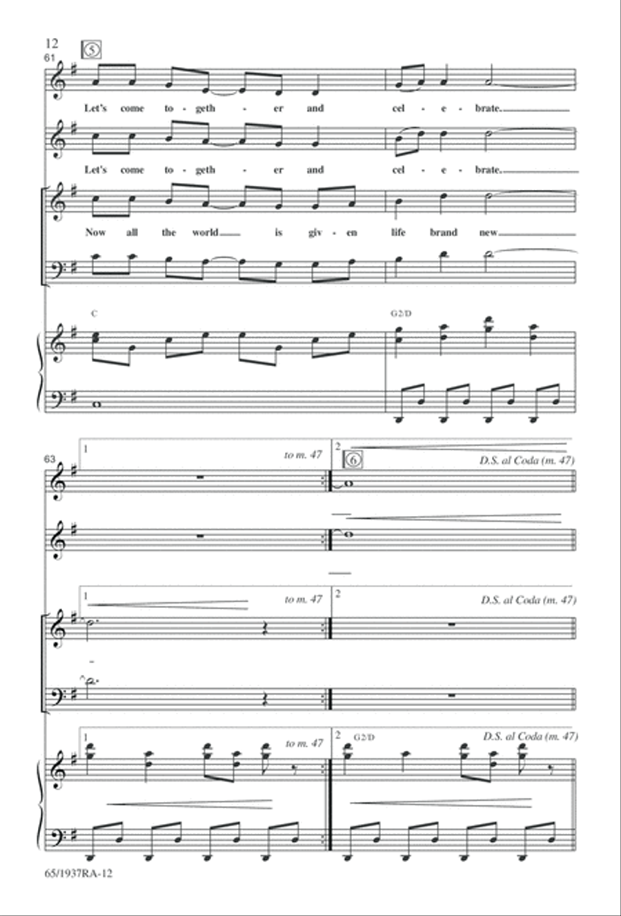 We Will Know Peace 4-Part scores gallery preview page 14