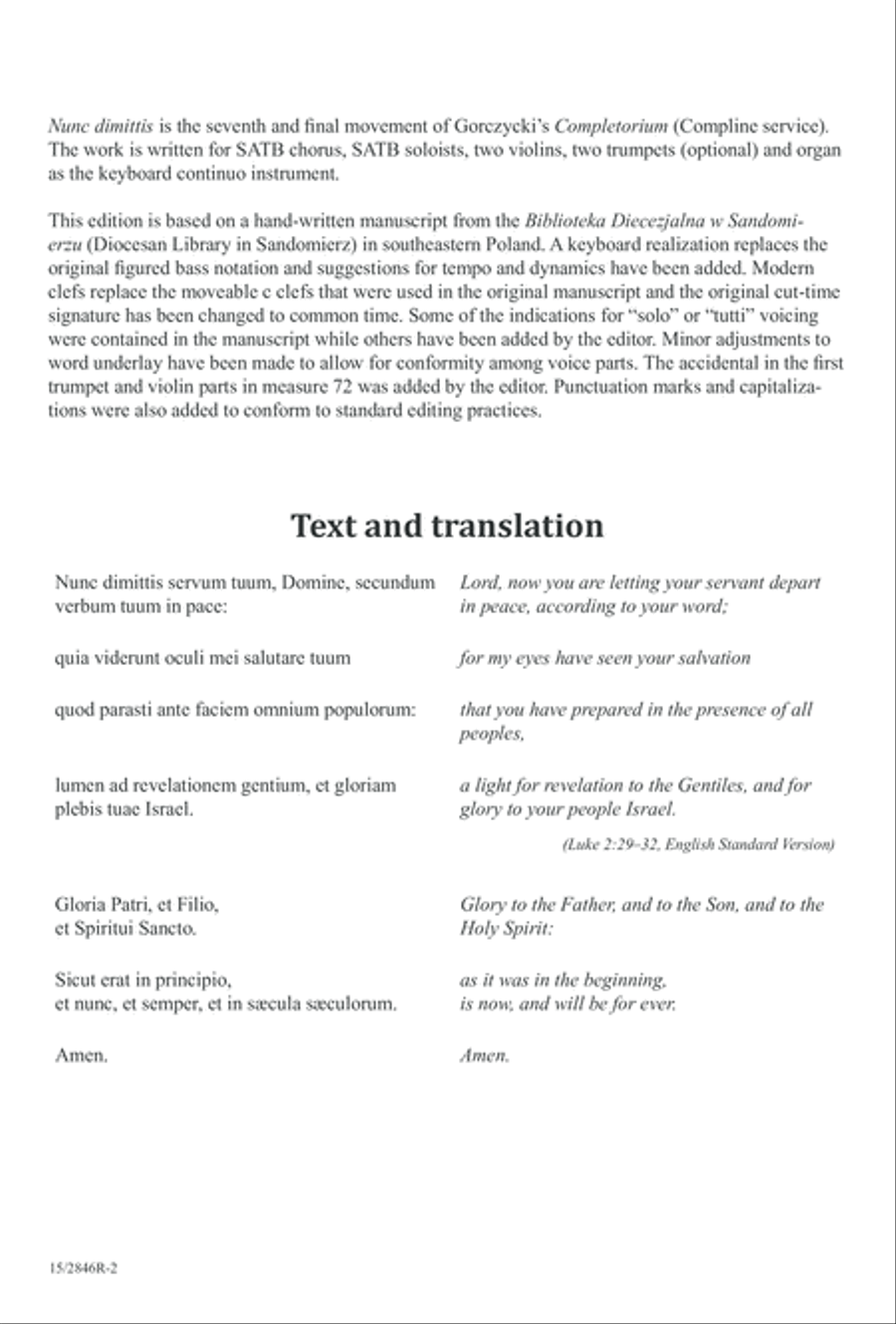 Nunc dimittis 4-Part scores gallery preview page 2