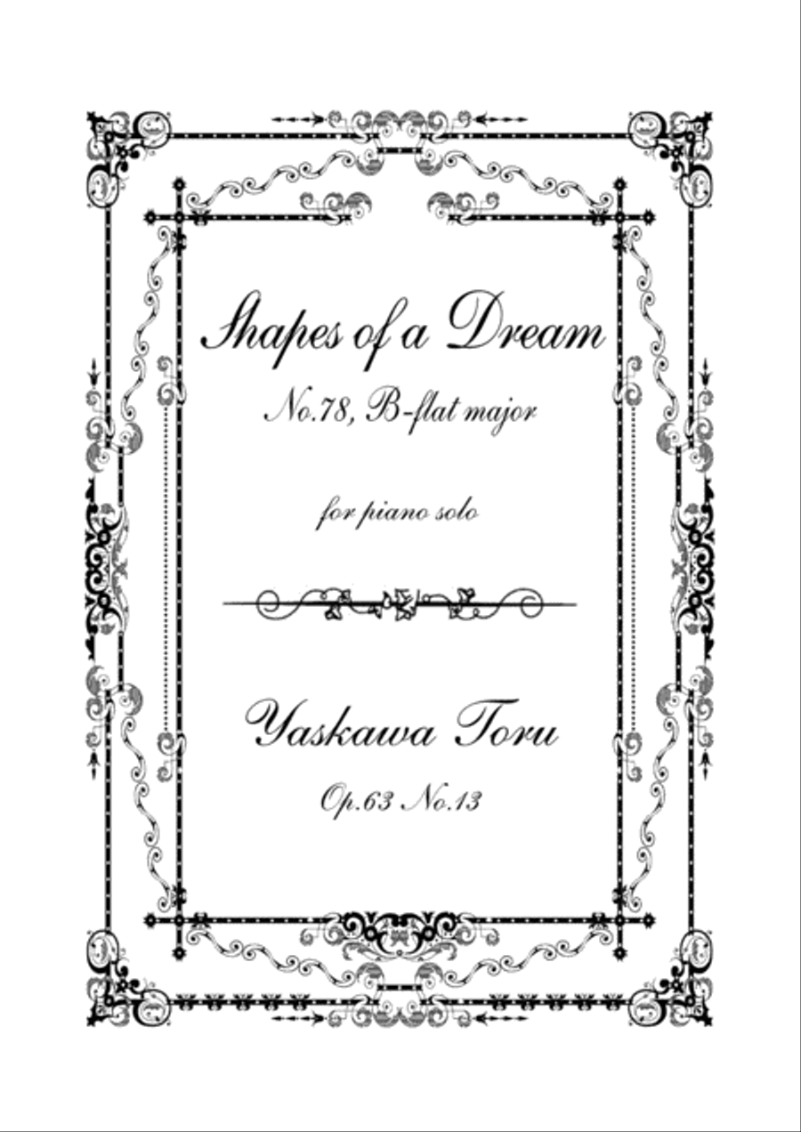 Shapes of a Dream No.78, B-flat major, Op.63 No.13 Piano Solo scores gallery preview page 1