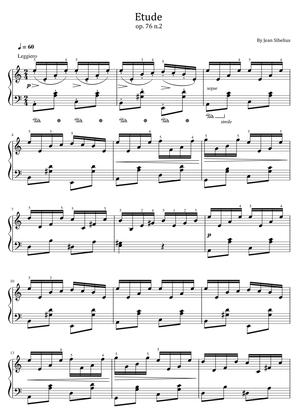 Jean Sibelius - Etude - op. 76 no.2 - Original With Fingered