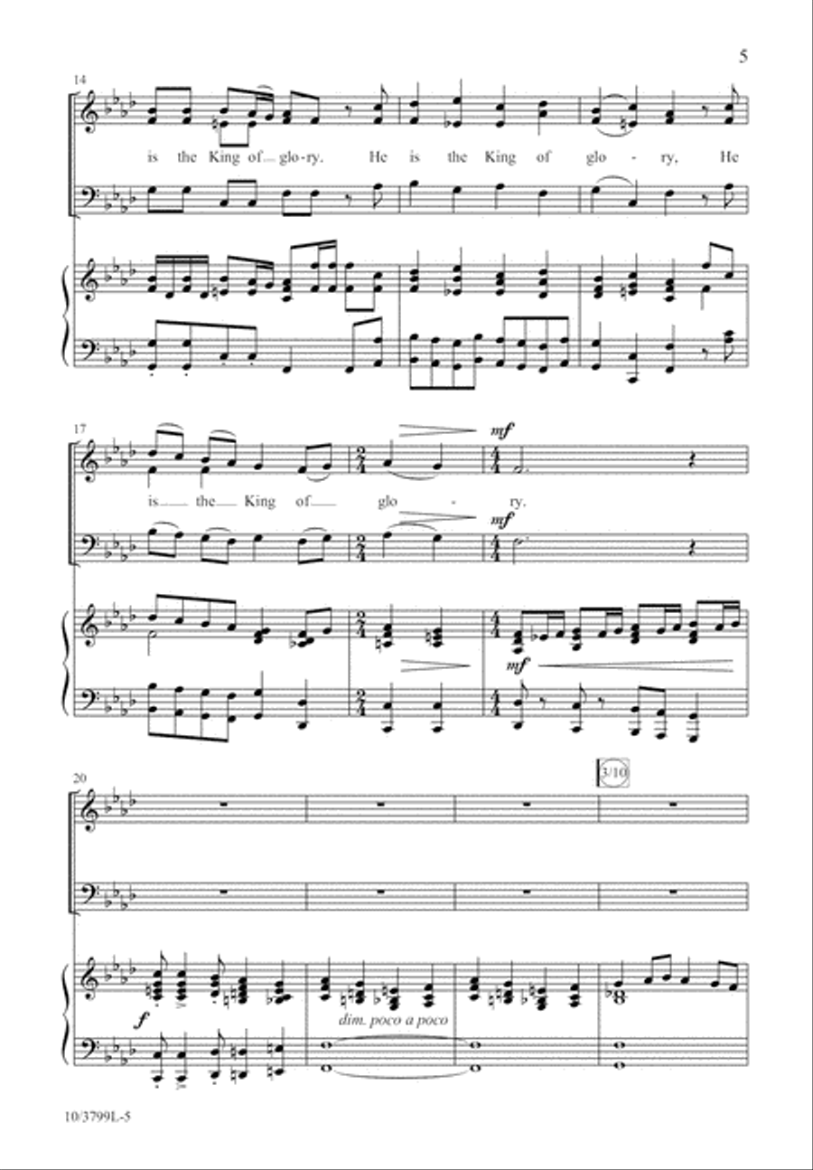 The King of Glory The King of Glory 3-Part scores gallery preview page 5