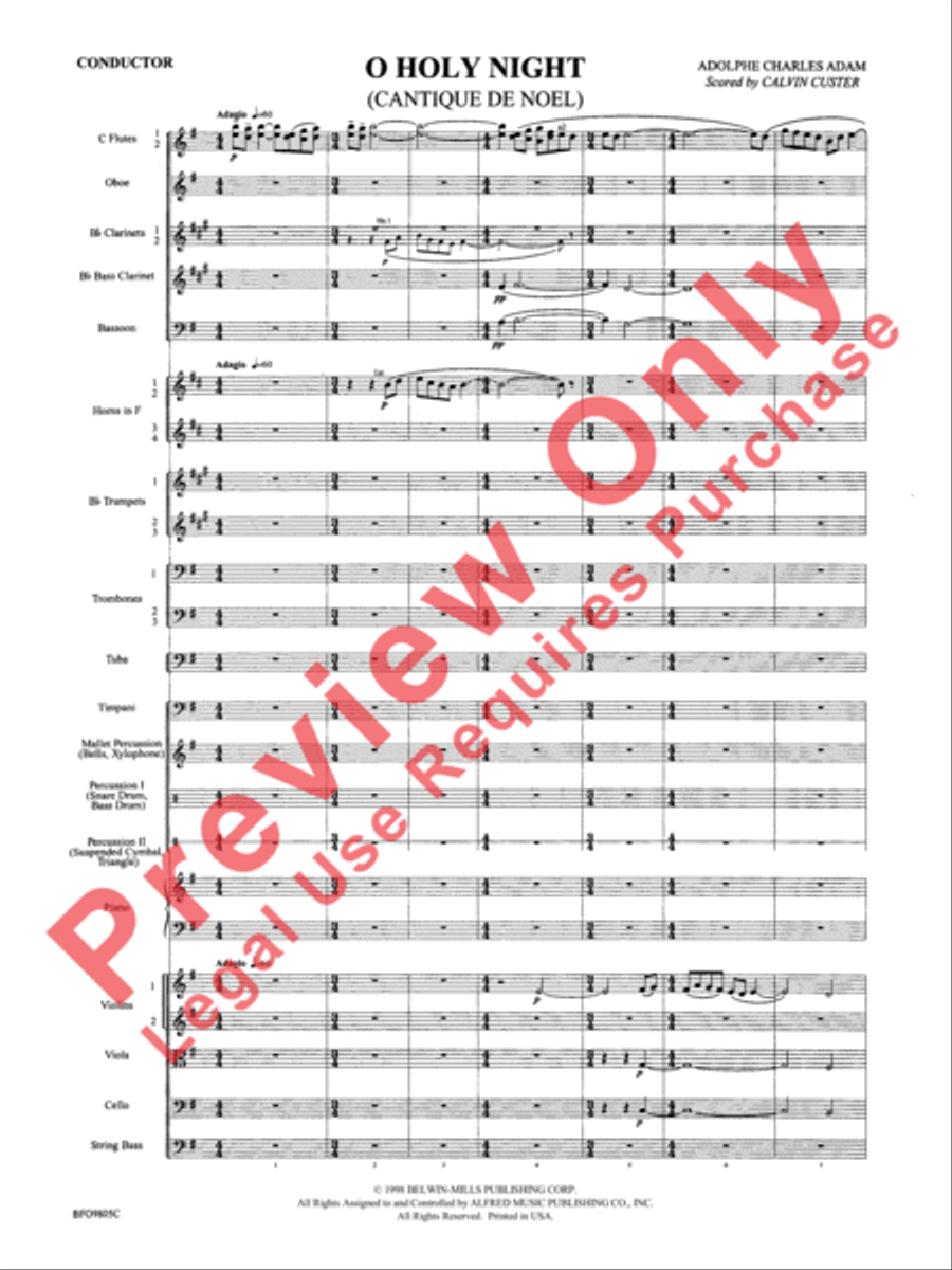 O Holy Night Full Orchestra scores gallery preview page 4