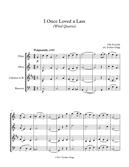 I Once Loved a Lass (Wind Quartet) image number null