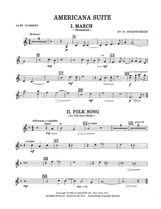 Americana Suite - 1st Bb Clarinet