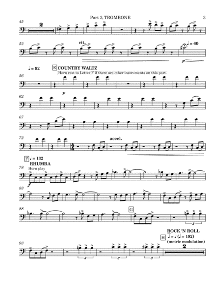 Made for You and Me: Inspired by Woody Guthrie - Part 3 - Trombone Concert Band scores gallery preview page 3