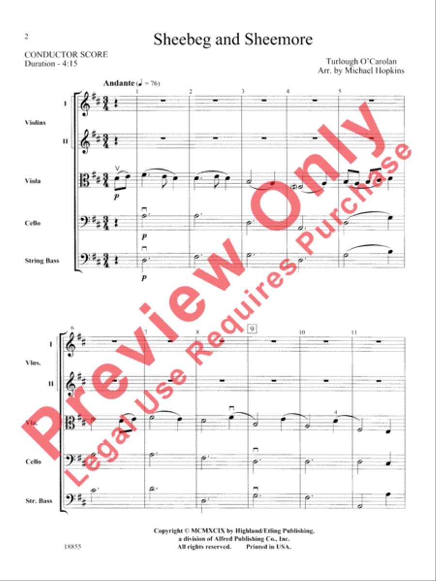 Sheebeg and Sheemore String Orchestra scores gallery preview page 3