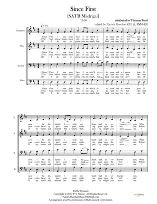 Since First [SATB madrigal]