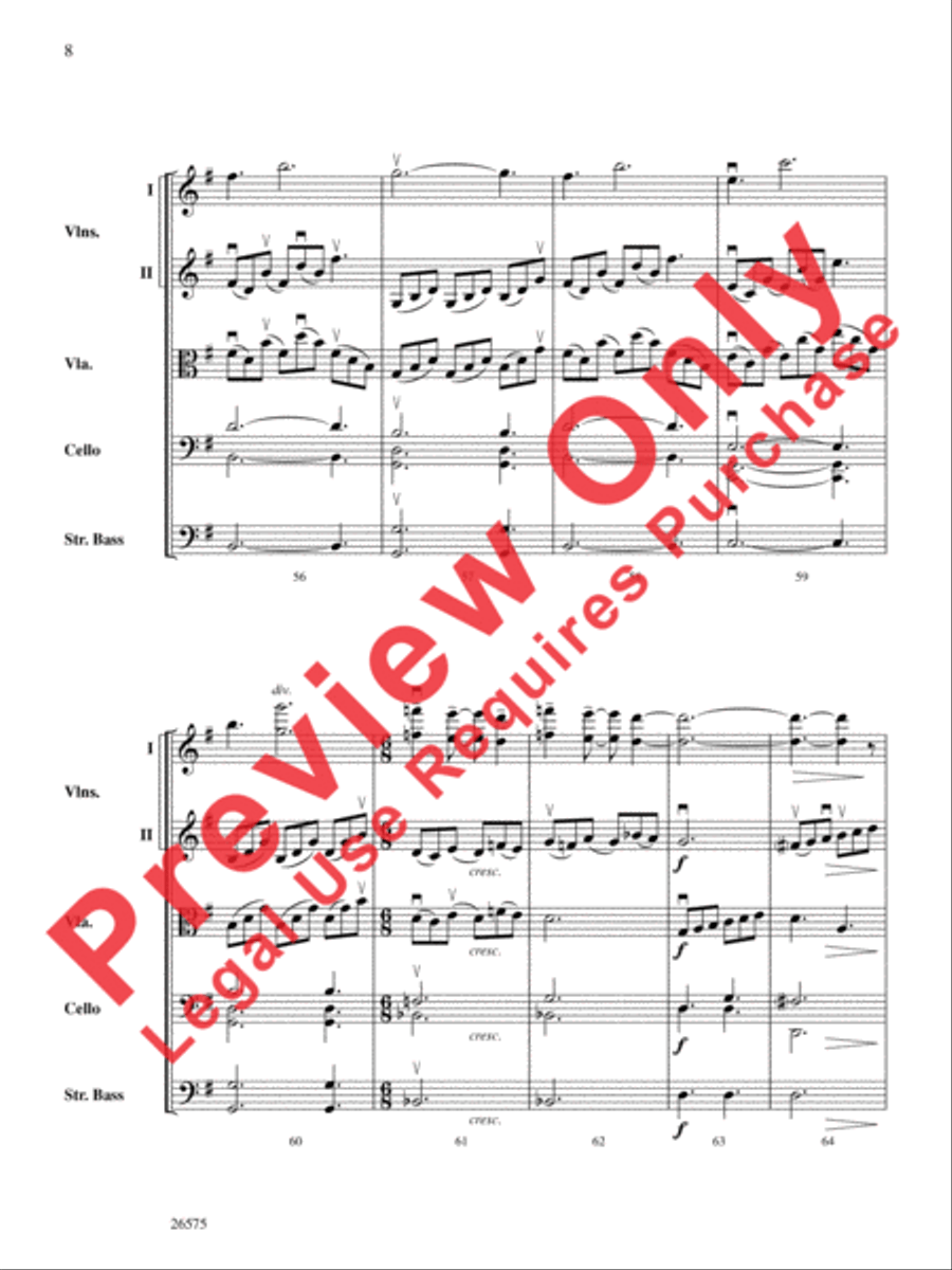 Of Glorious Plumage String Orchestra scores gallery preview page 9