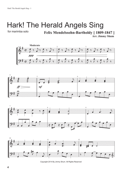Merry Christmas, Marimba Volume I (9 marimba solos) image number null