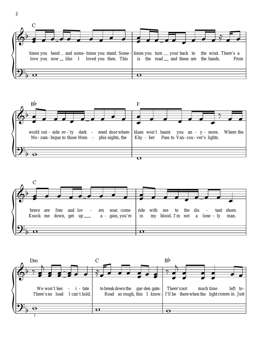 Life Is A Highway (from Cars) Easy Piano scores gallery preview page 2