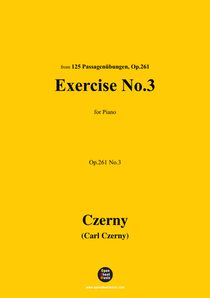 Book cover for C. Czerny-Exercise No.3,Op.261 No.3