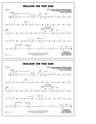 Walkin' on the Sun (arr. Paul Murtha) - Cymbals