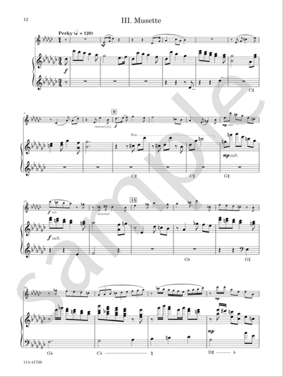 Serenade for Flute and Harp Chamber Music scores gallery preview page 7
