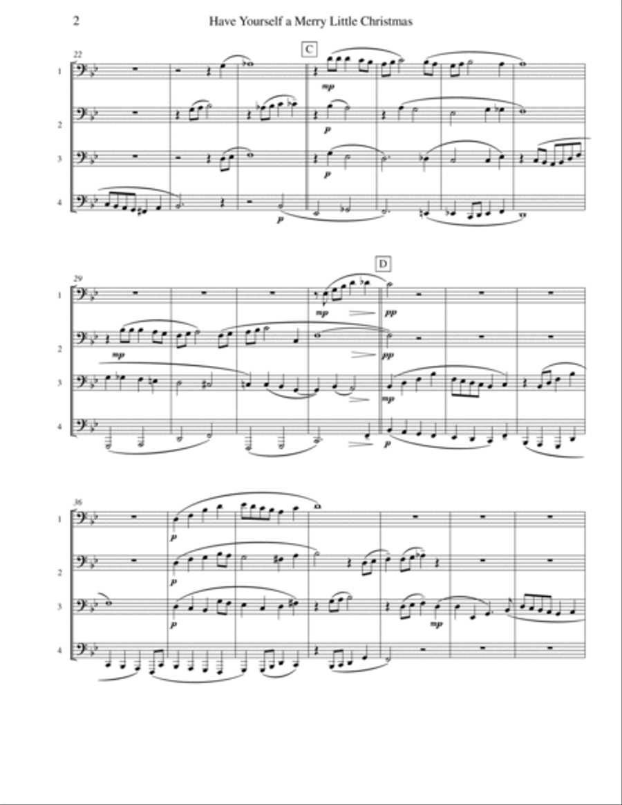 Have Yourself A Merry Little Christmas from MEET ME IN ST. LOUIS Brass Quartet scores gallery preview page 2