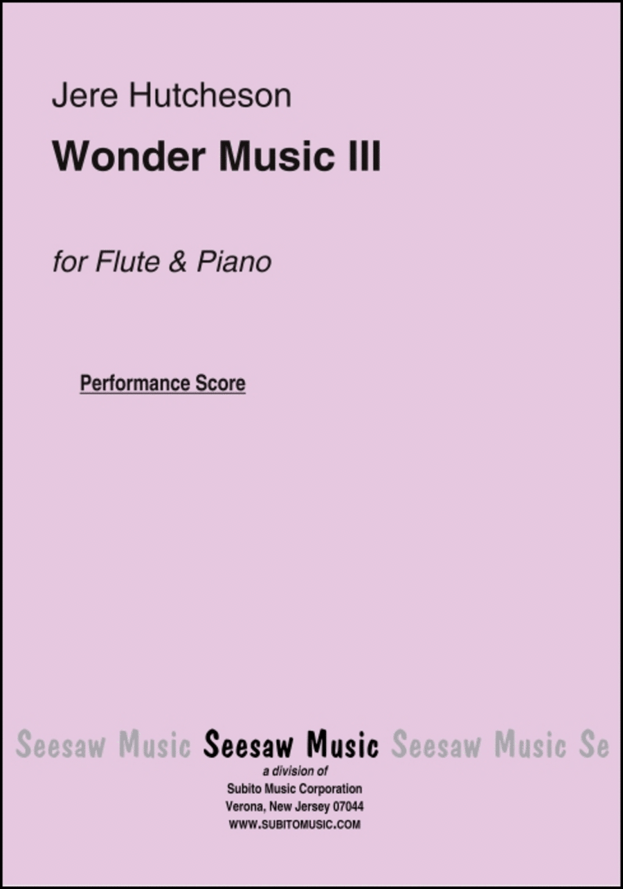 Wonder Music III Piccolo scores gallery preview page 1