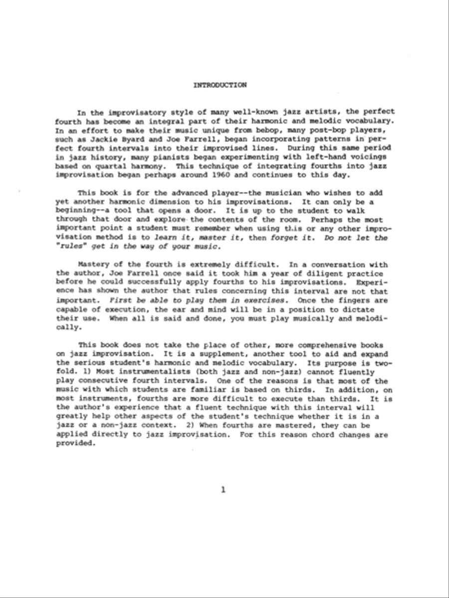 Technique Development in Fourths for Jazz Improvisation Collection / Songbook scores gallery preview page 3