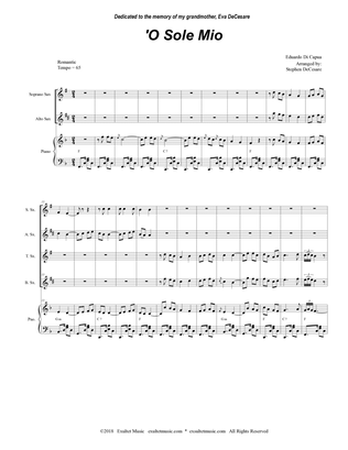 O Sole Mio (Saxophone Quartet and Piano)