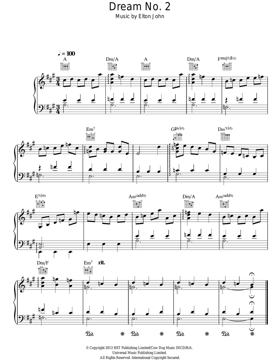Dream #2 (Instrumental) Dream #2 (Instrumental) Piano Solo scores gallery preview page 1