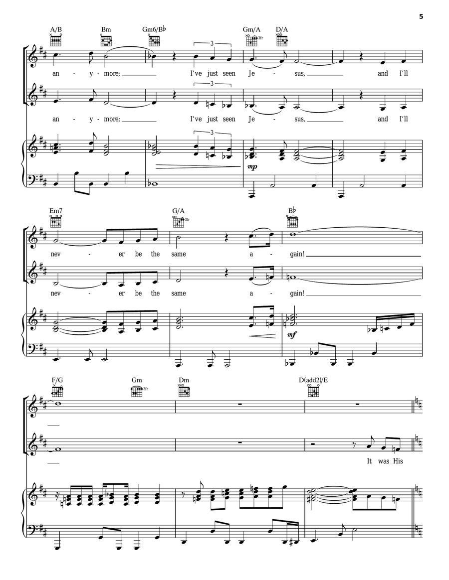 I've Just Seen Jesus Acoustic Guitar scores gallery preview page 5