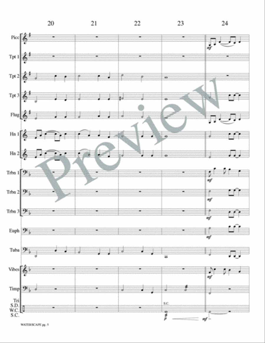 Waterscape Small Ensemble scores gallery preview page 7