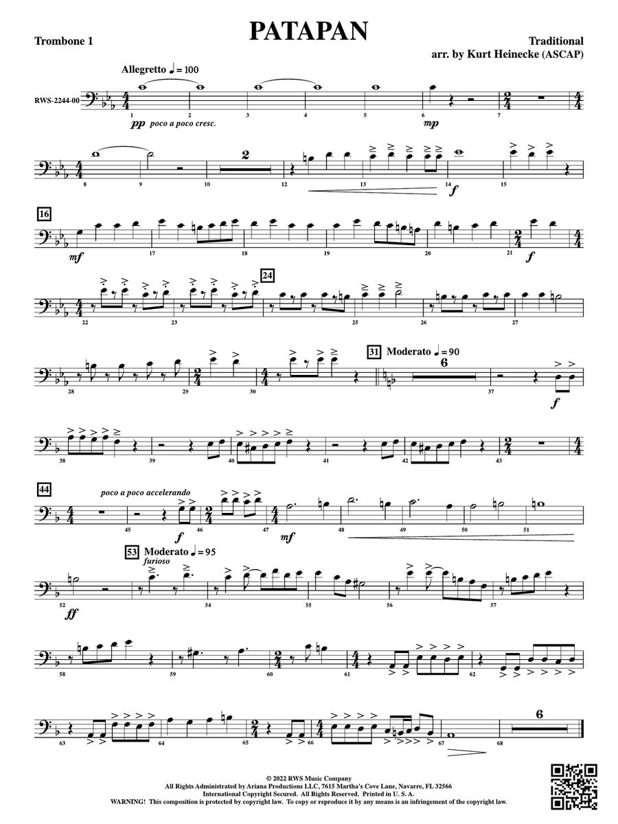Patapan: 1st Trombone