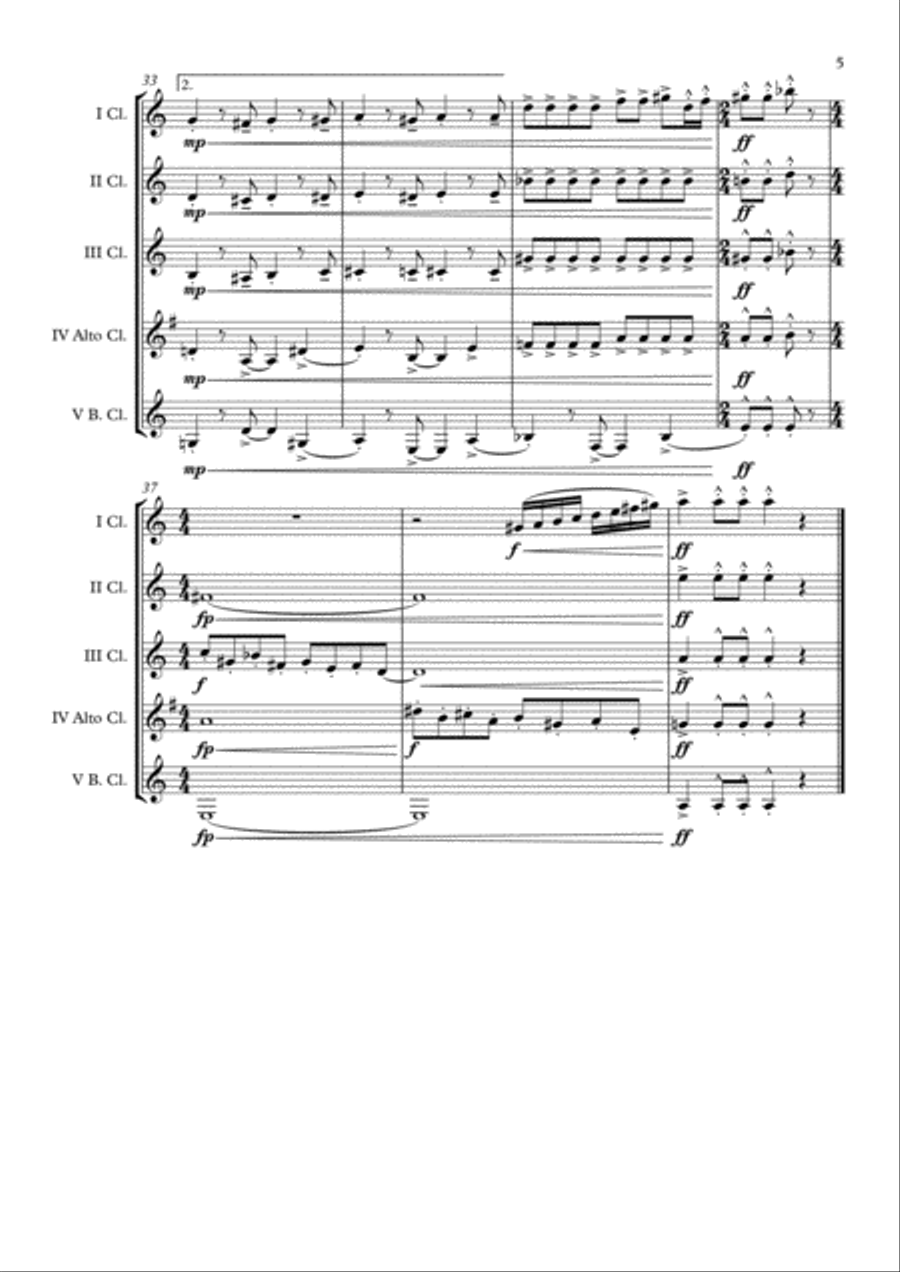 Sex And The City Theme Sex And The City Theme Clarinet Choir scores gallery preview page 6