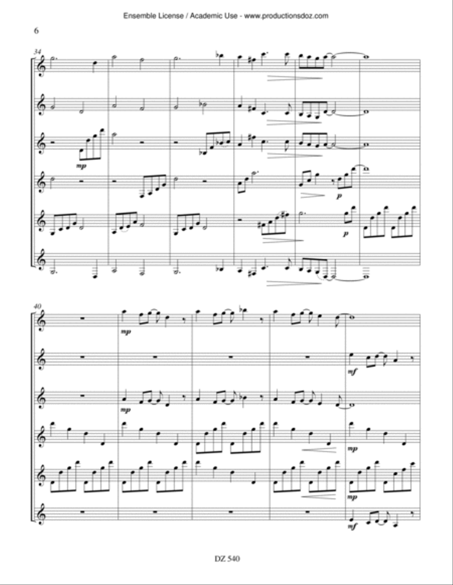 Table Music Guitar Ensemble scores gallery preview page 6
