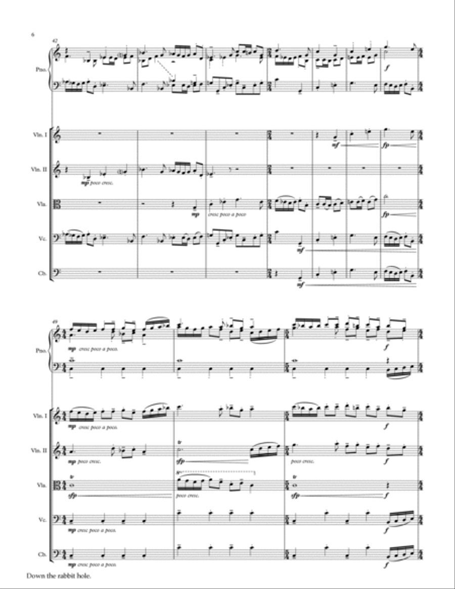 Down the rabbit hole Down the rabbit hole String Quintet scores gallery preview page 6