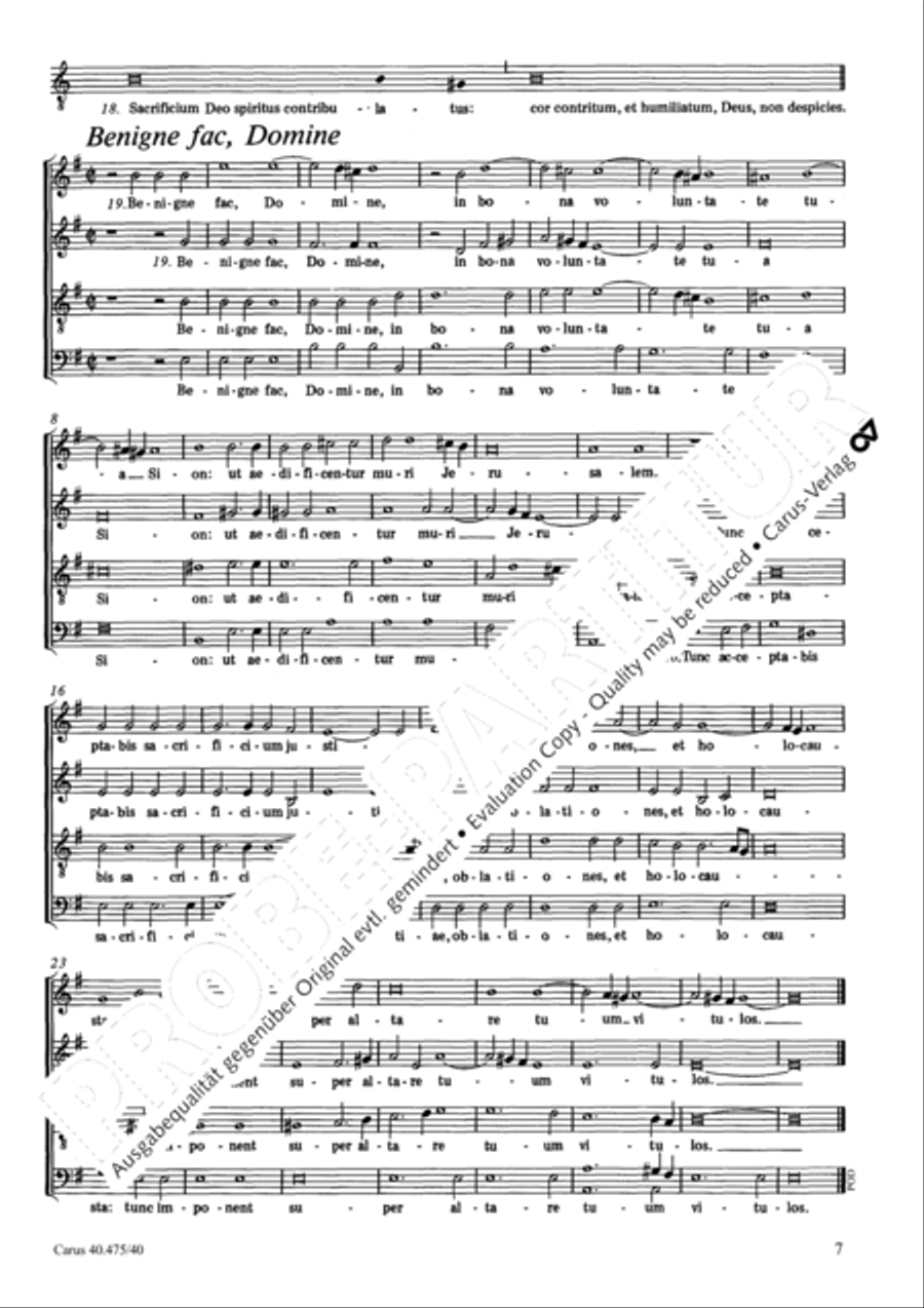 Miserere in E minor 4-Part scores gallery preview page 8