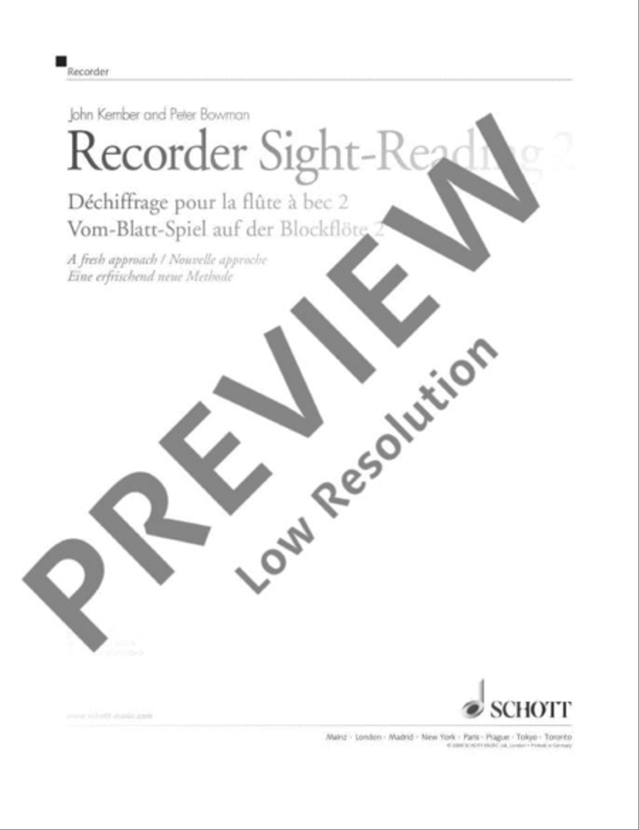 Recorder Sight-Reading 2 Recorder scores gallery preview page 2