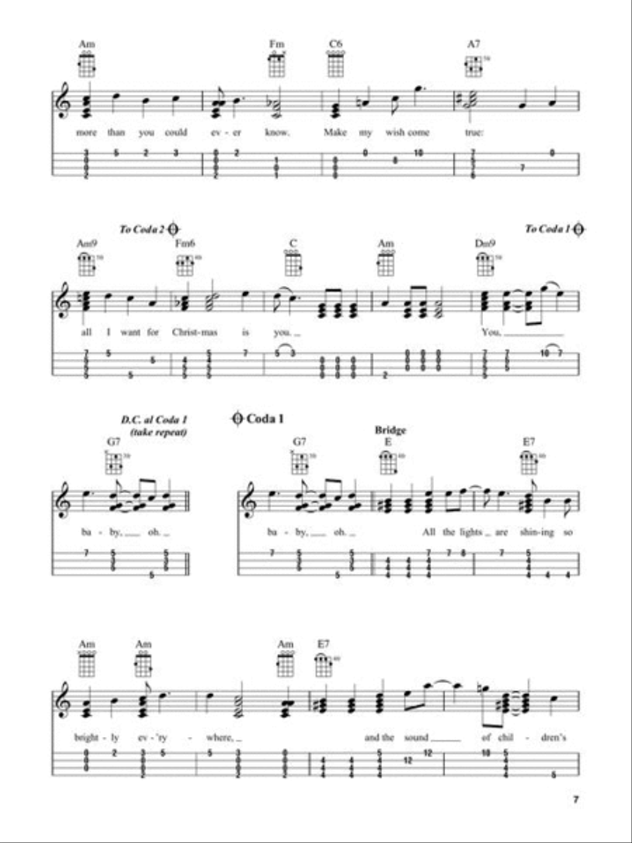 Christmas Songs for Solo Fingerstyle Ukulele Ukulele scores gallery preview page 8