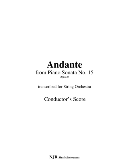 Andante from Piano Sonata 15 image number null