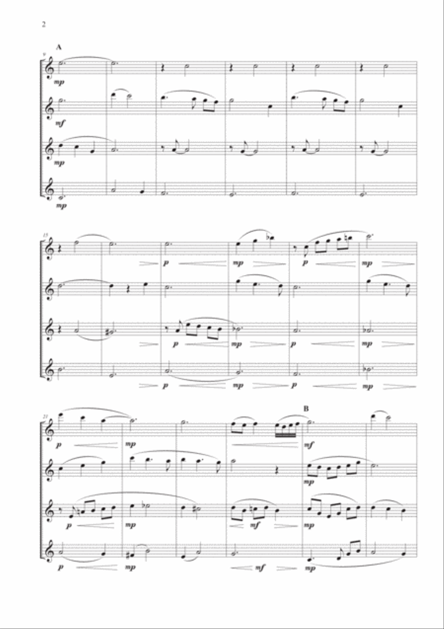 Moon River Woodwind Quartet scores gallery preview page 3
