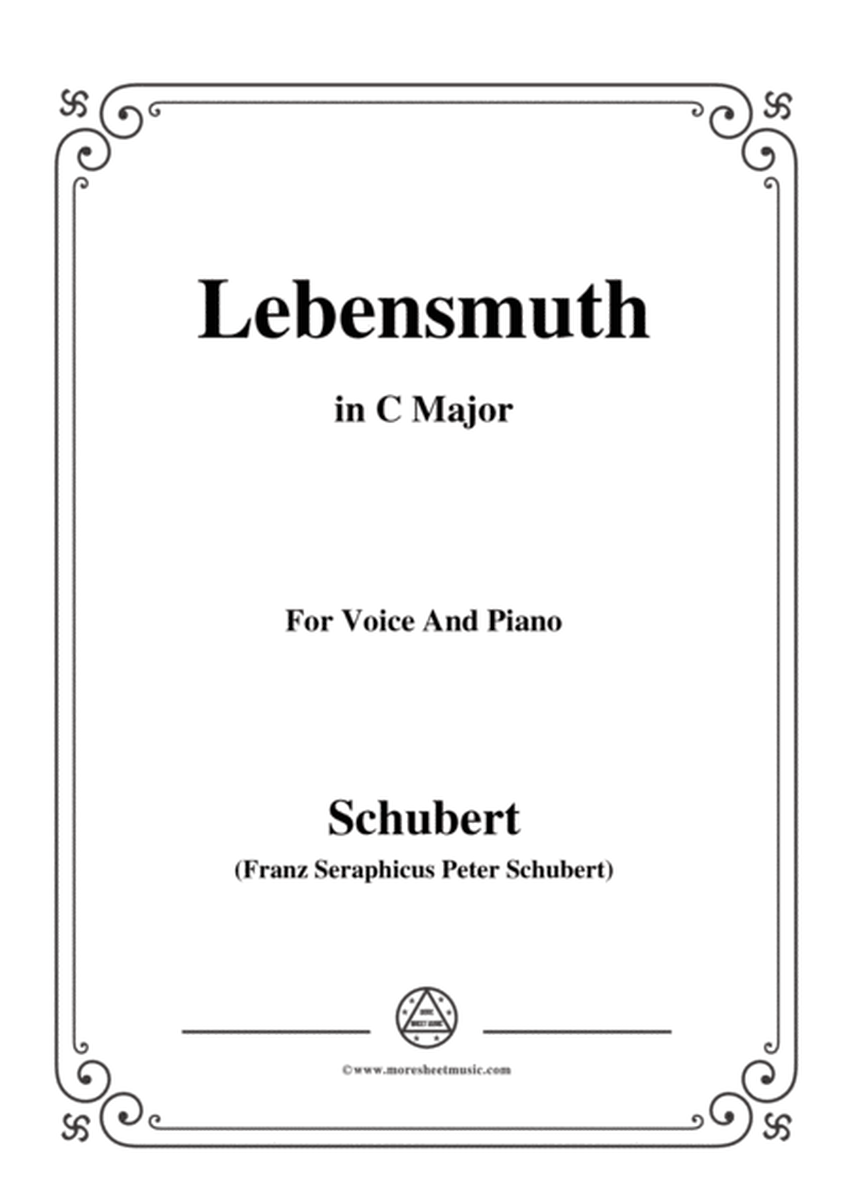 Schubert-Lebensmuth,in C Major,for Voice&Piano image number null