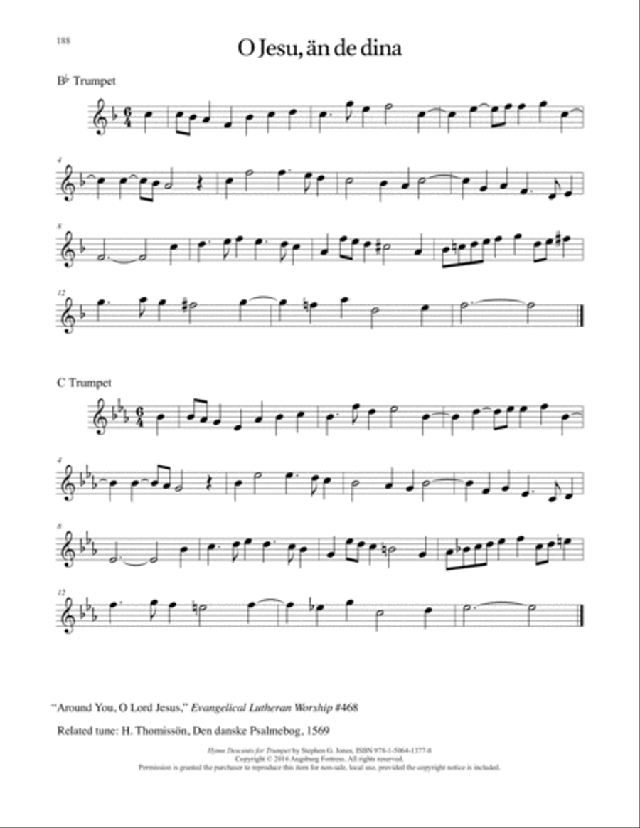 Hymn Descants for Trumpet C Trumpet scores gallery preview page 189